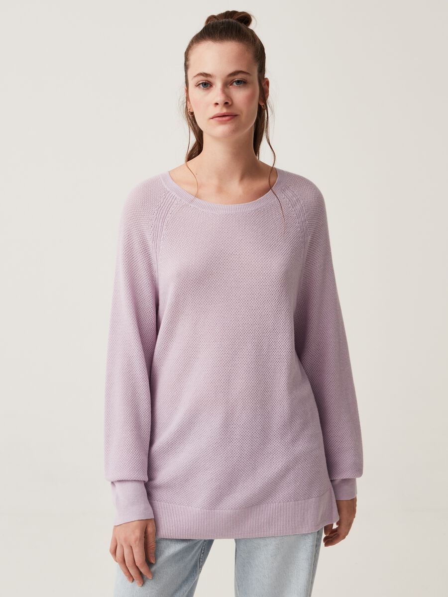 Long pullover with raglan sleeves Woman_1