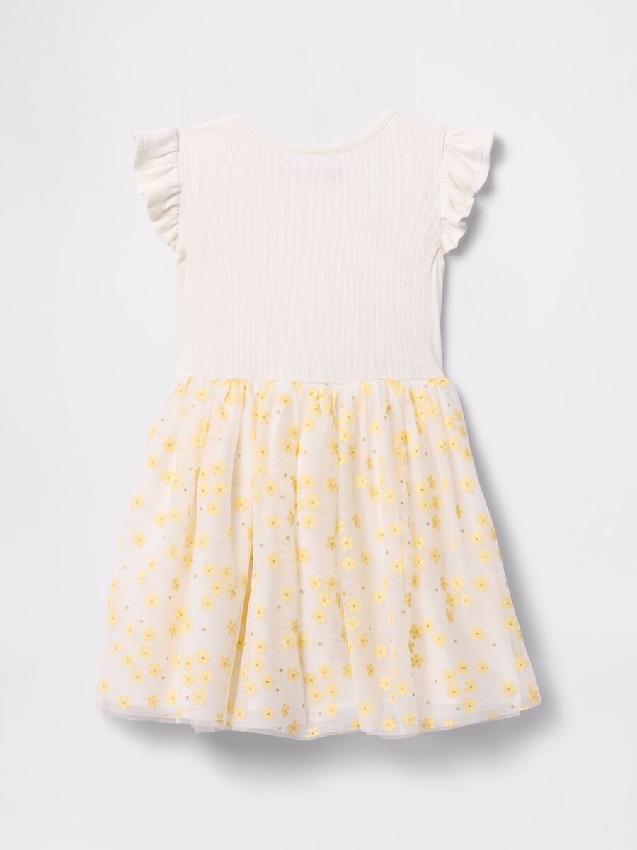 Vestito bianco con stampa floreale gialla GAP Kids Bimba_2