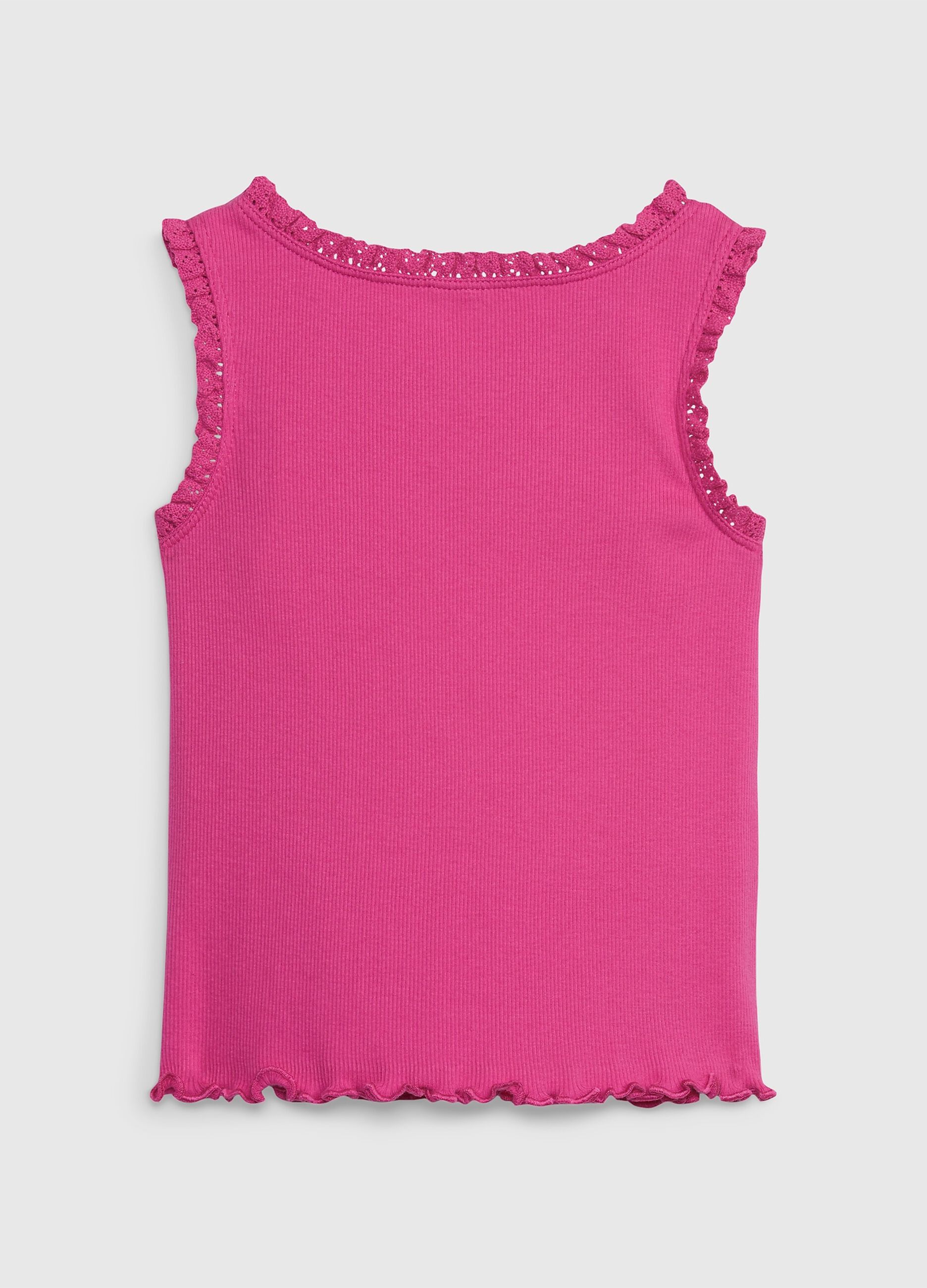 Ribbed tank top with lace_3