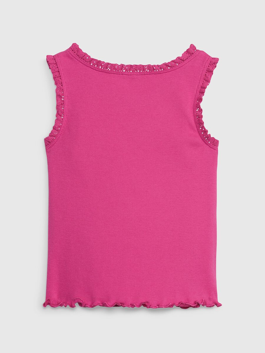 Ribbed tank top with lace Newborn Boy_3