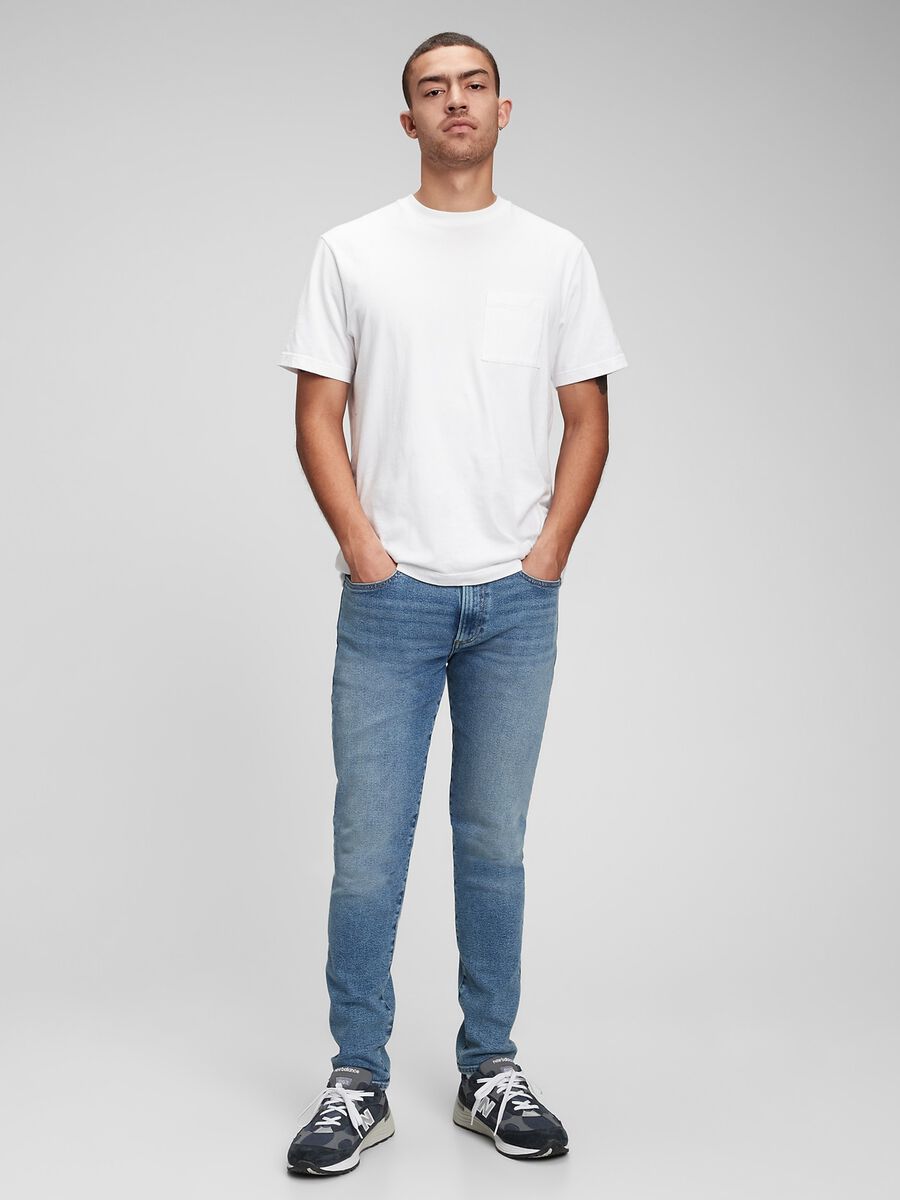 Jeans skinny fit con scoloriture Uomo_0