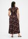 Brown pure viscose dress with floral print_5
