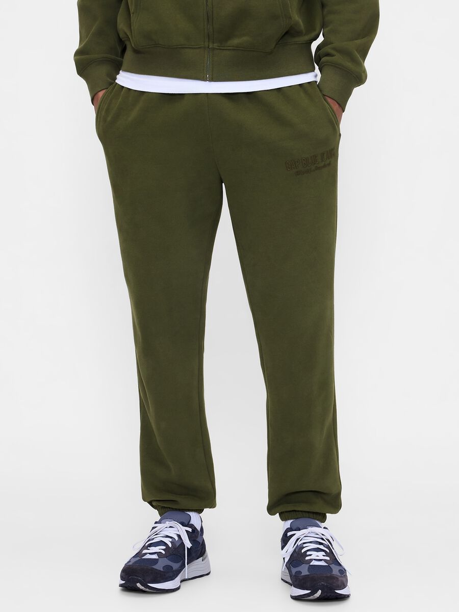 Green Cotton Blend Trousers Man_1