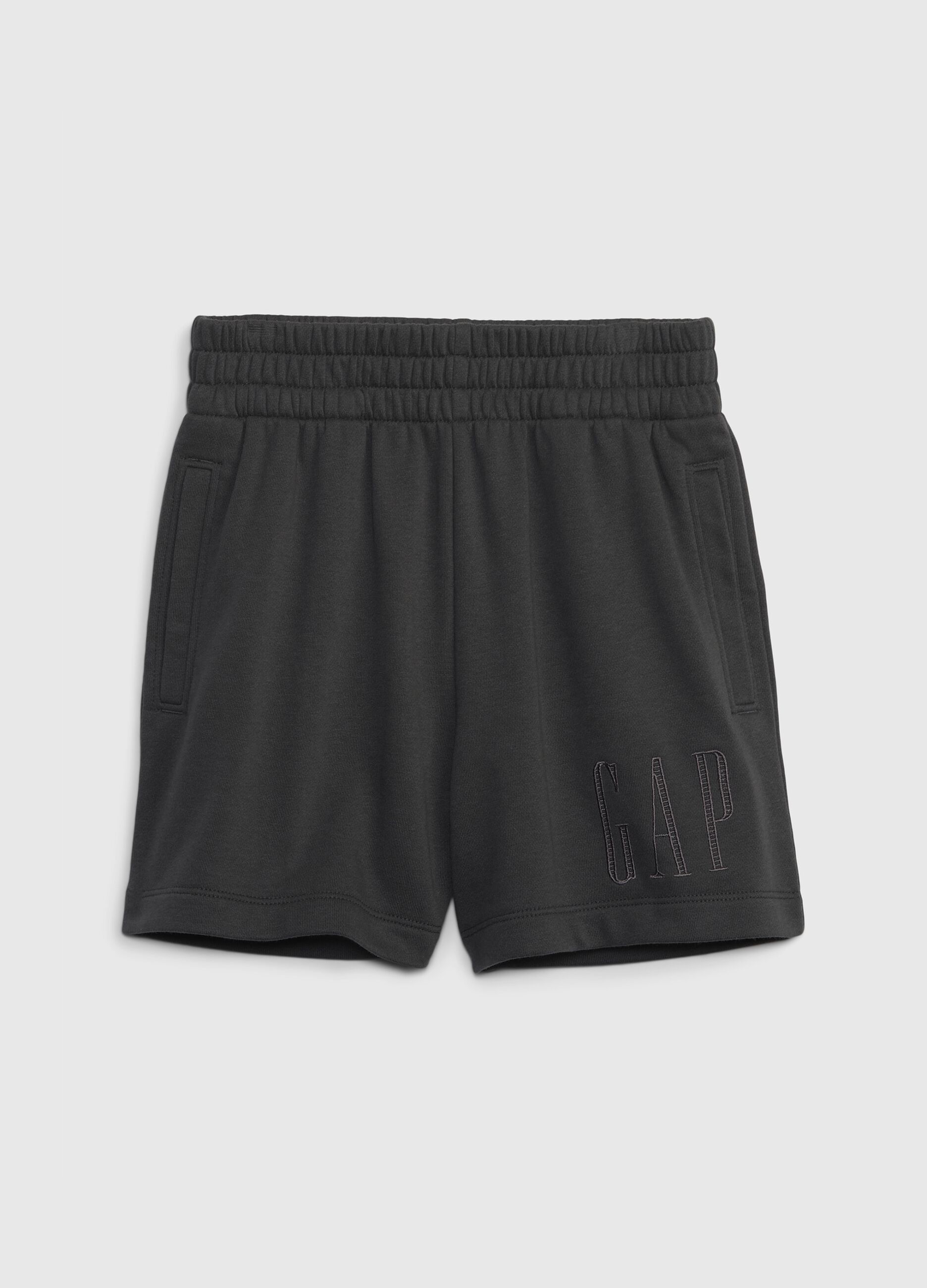 Bermuda shorts with logo print