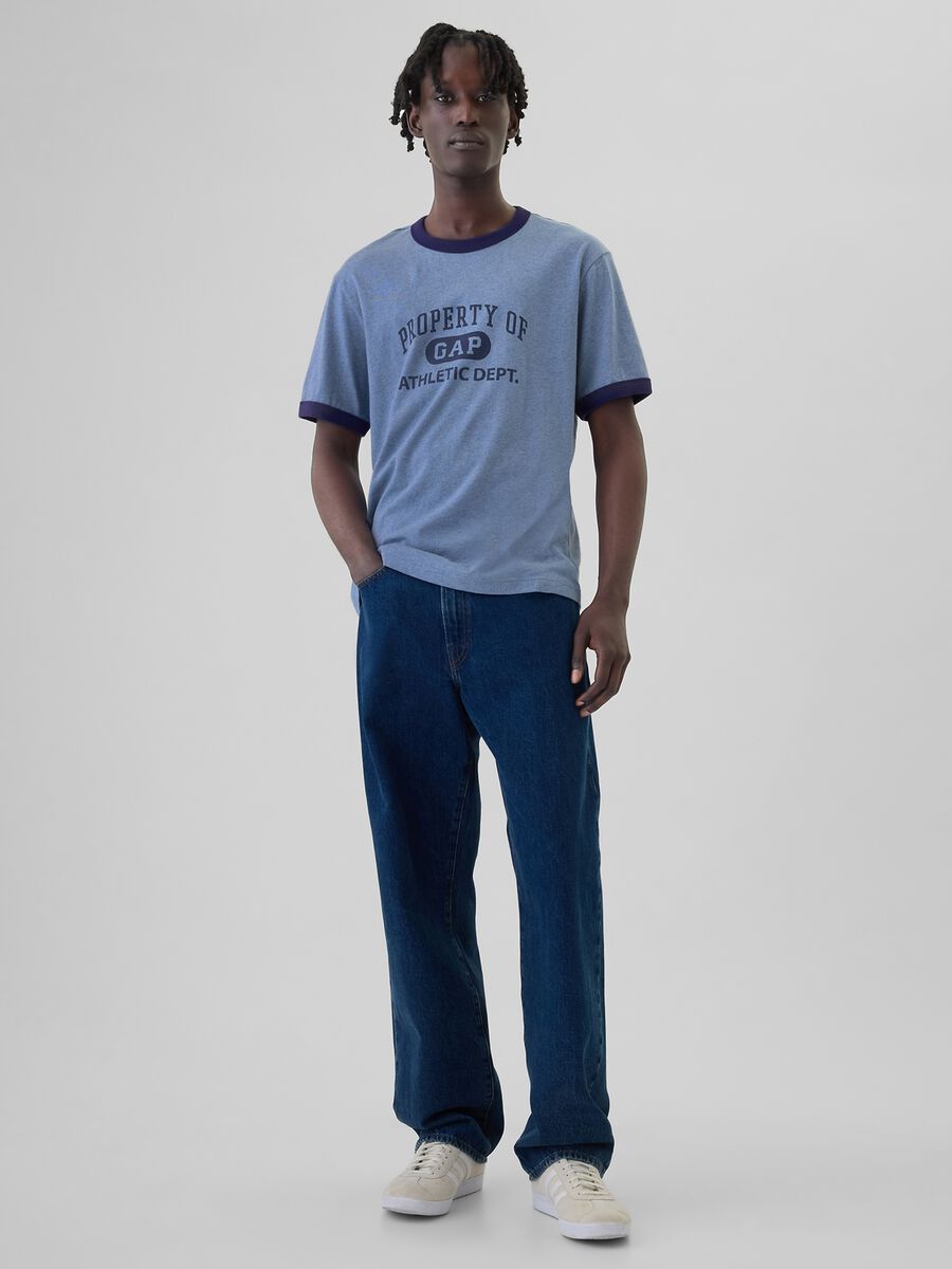 T-shirt in cotone con stampa logo Uomo_1