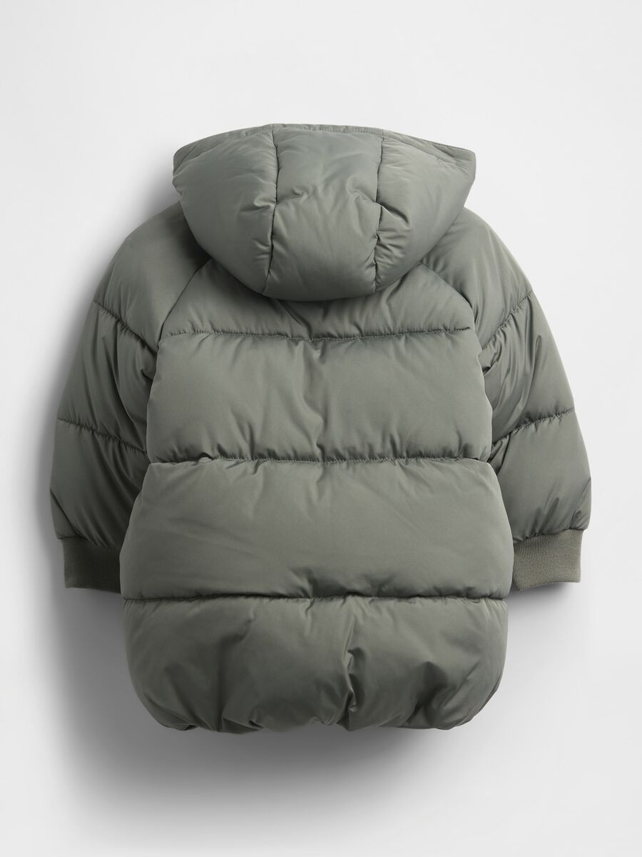 Green padded jacket with hood Boy_1
