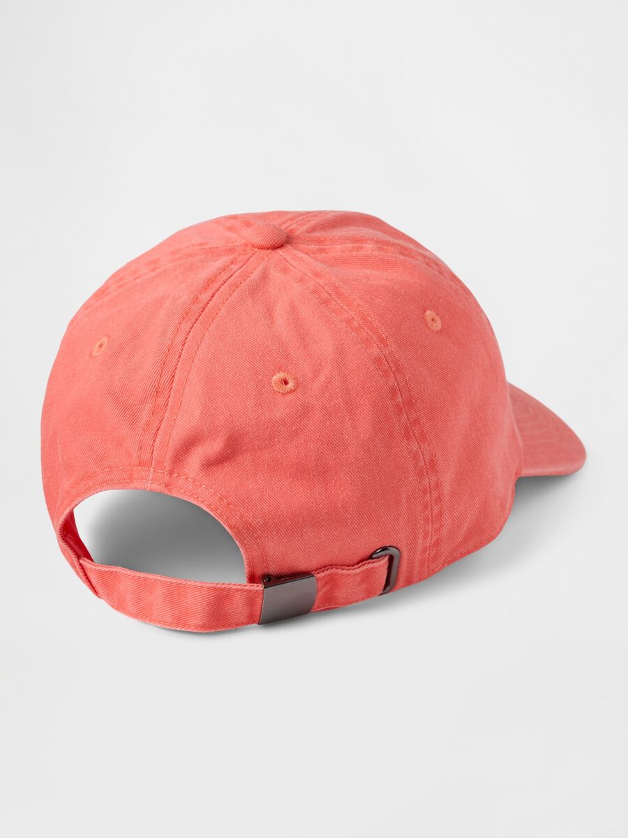 Cappello da baseball arancione in cotone Donna_1