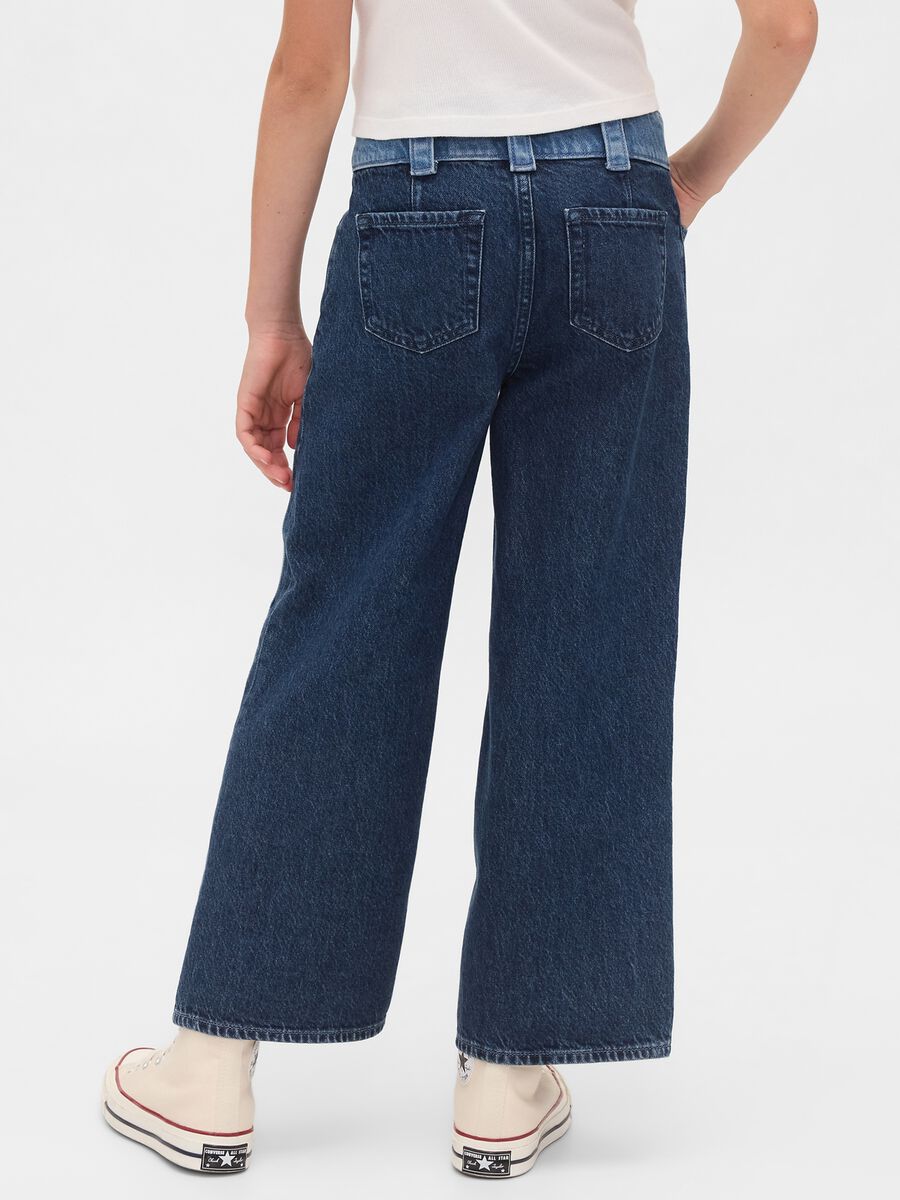 Pantaloni denim in cotone Bambina_2