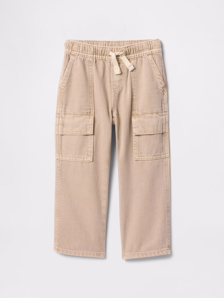 Beige denim trousers for boys Baby Boy_1