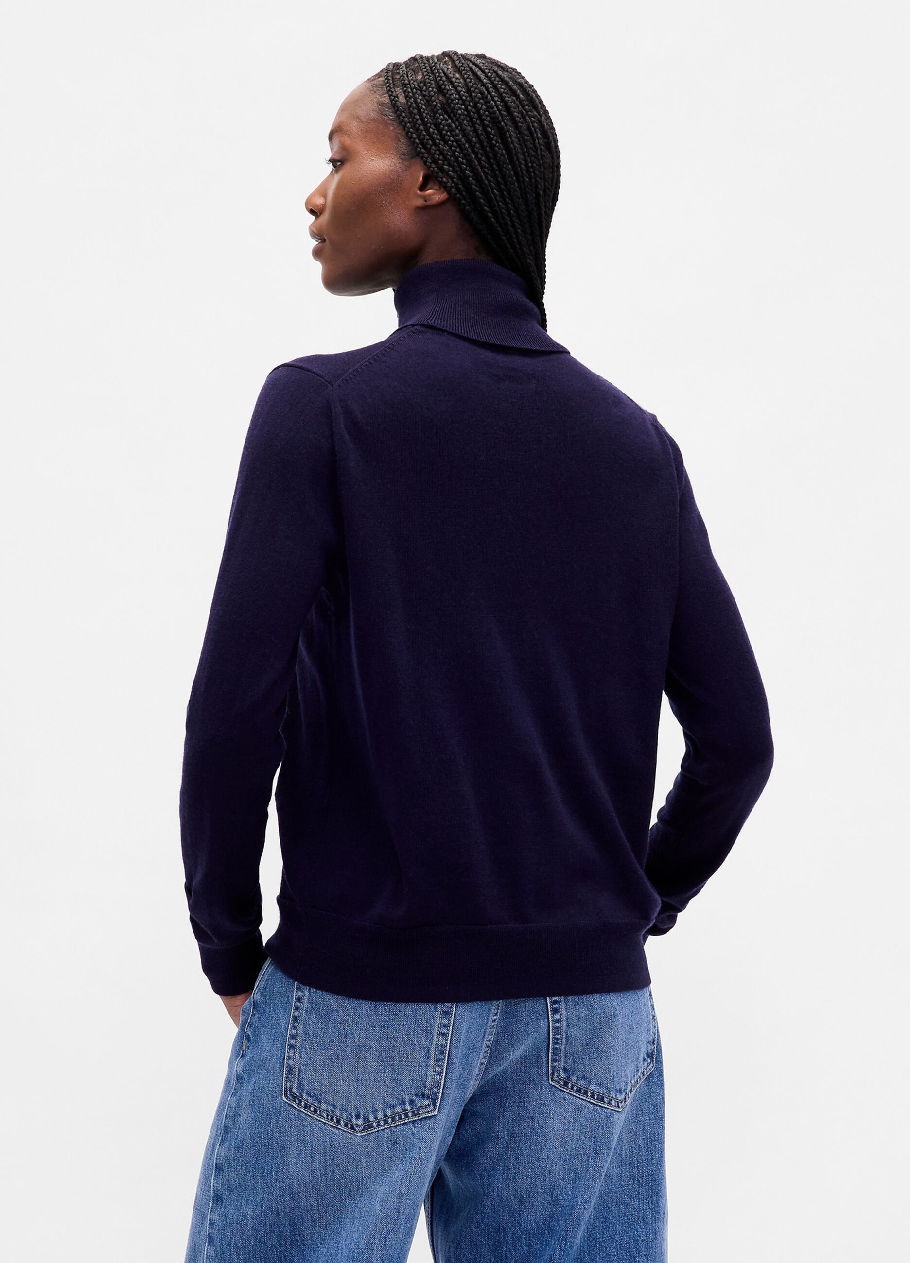Pullover blu in lana_2