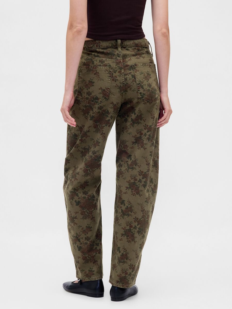 Pantaloni in cotone con stampa Donna_2