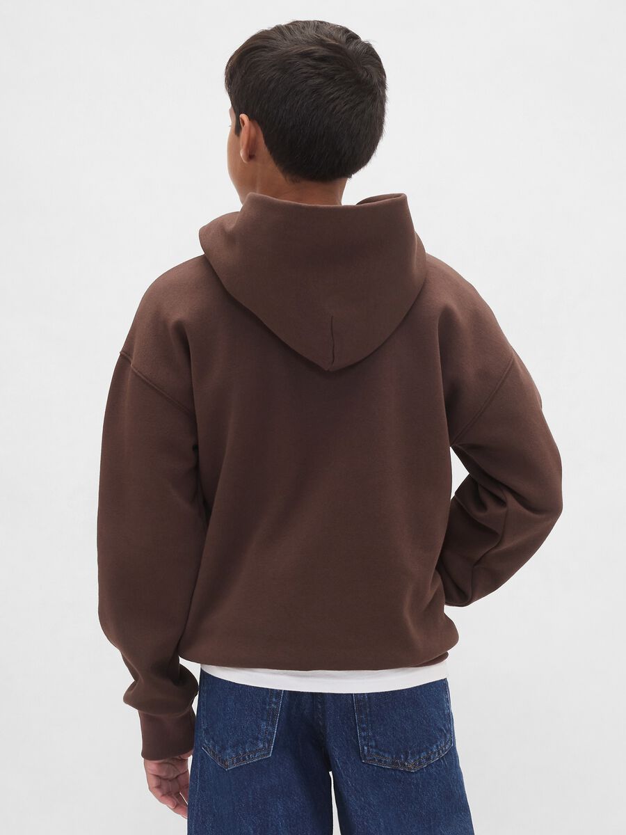 Felpa con cappuccio marrone Bambino_2