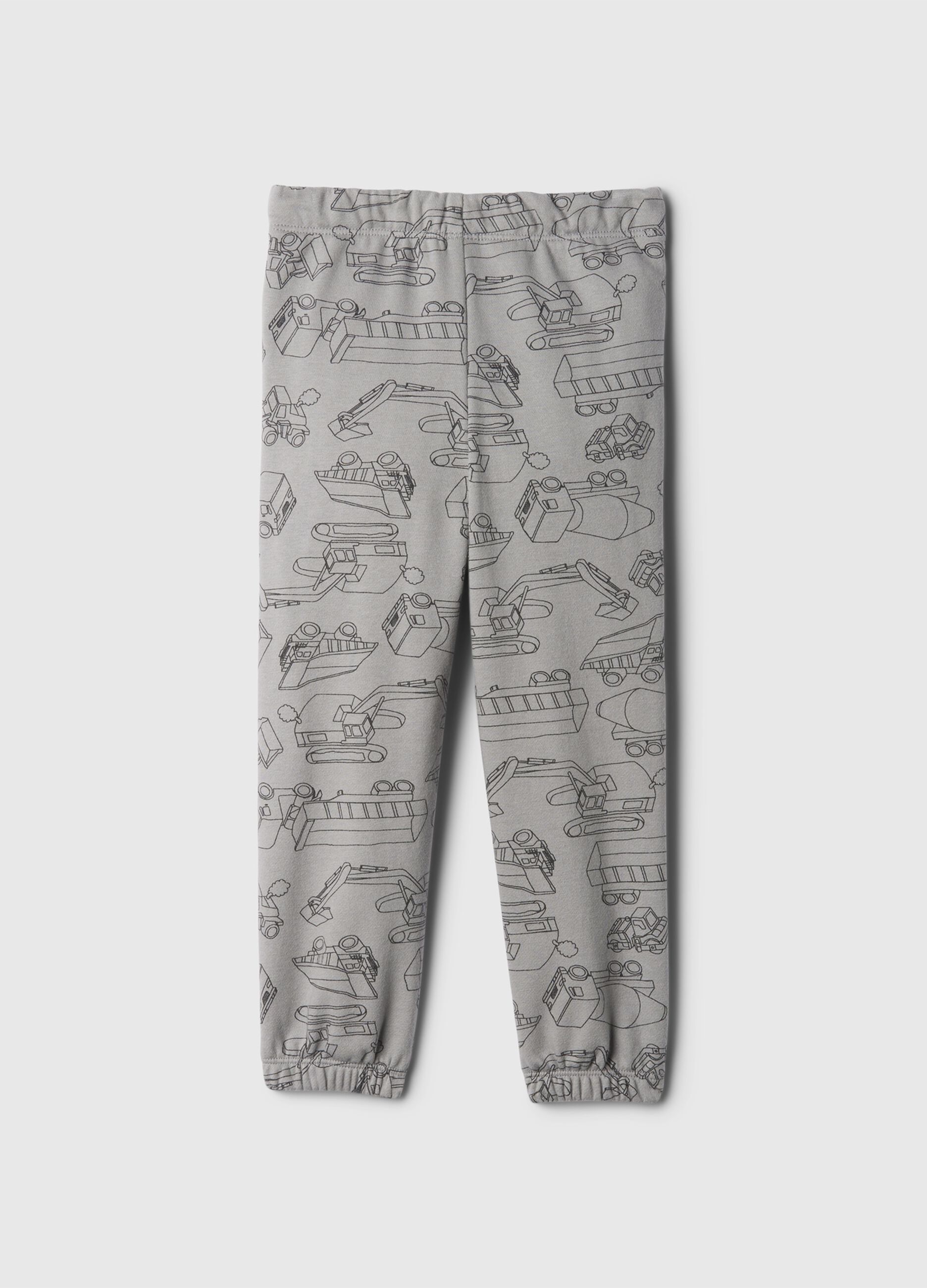 Joggers con coulisse stampa macchine da lavoro_1