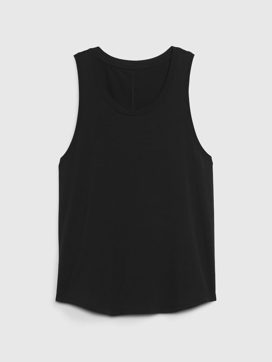 Stretch tank top with round neck Woman_5