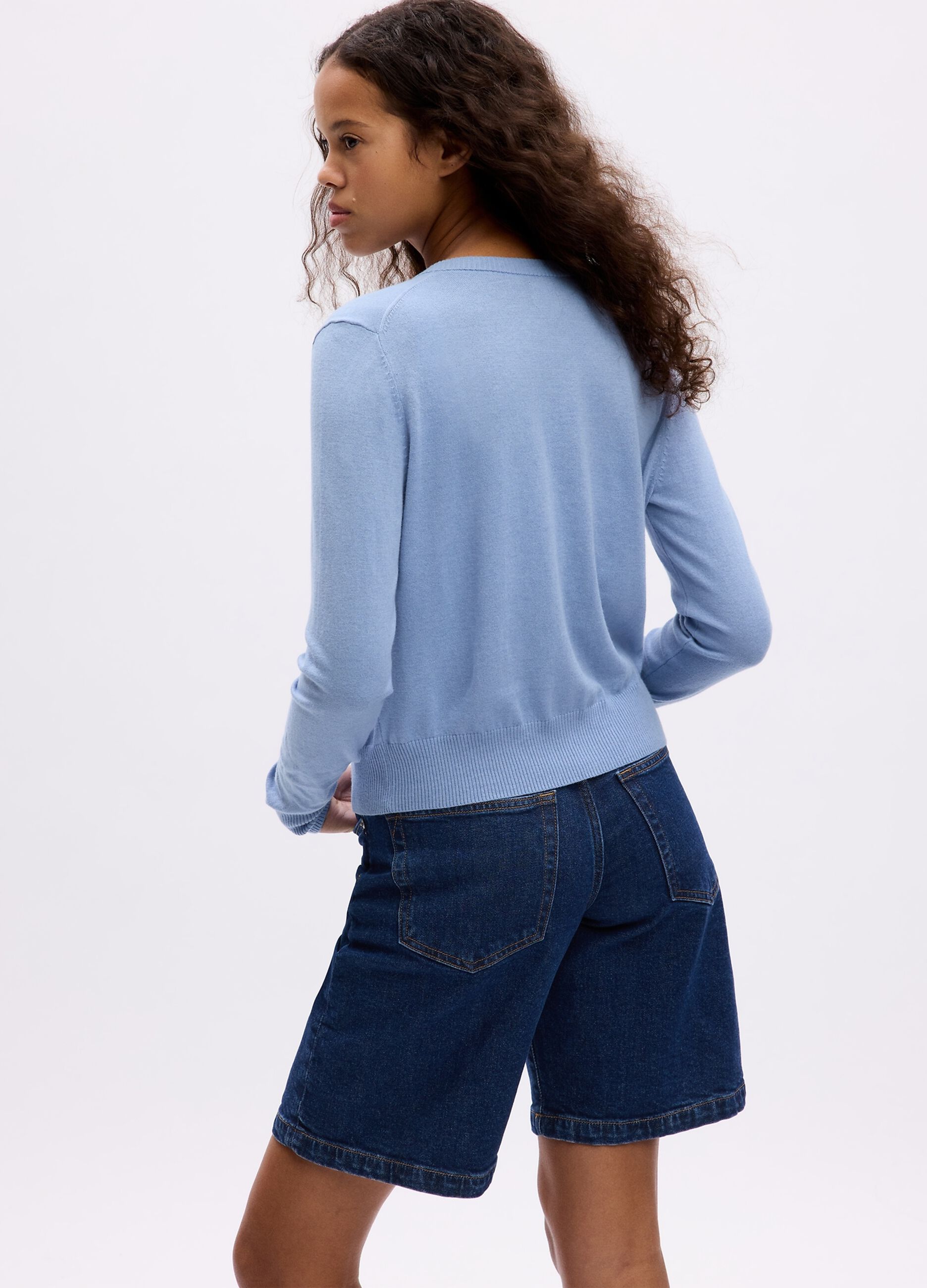 Cardigan con scollo rotondo_1