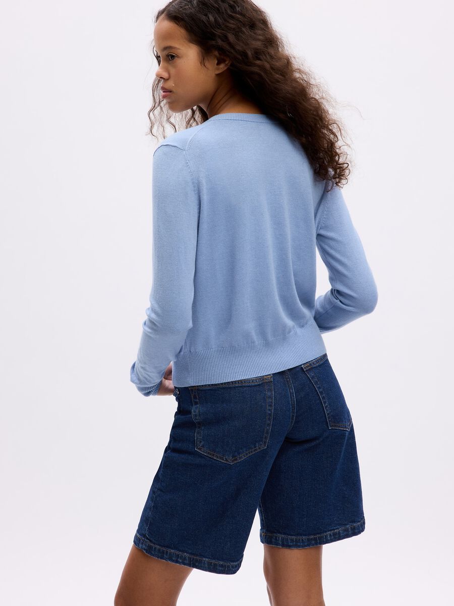 Cardigan with round neckline Woman_1
