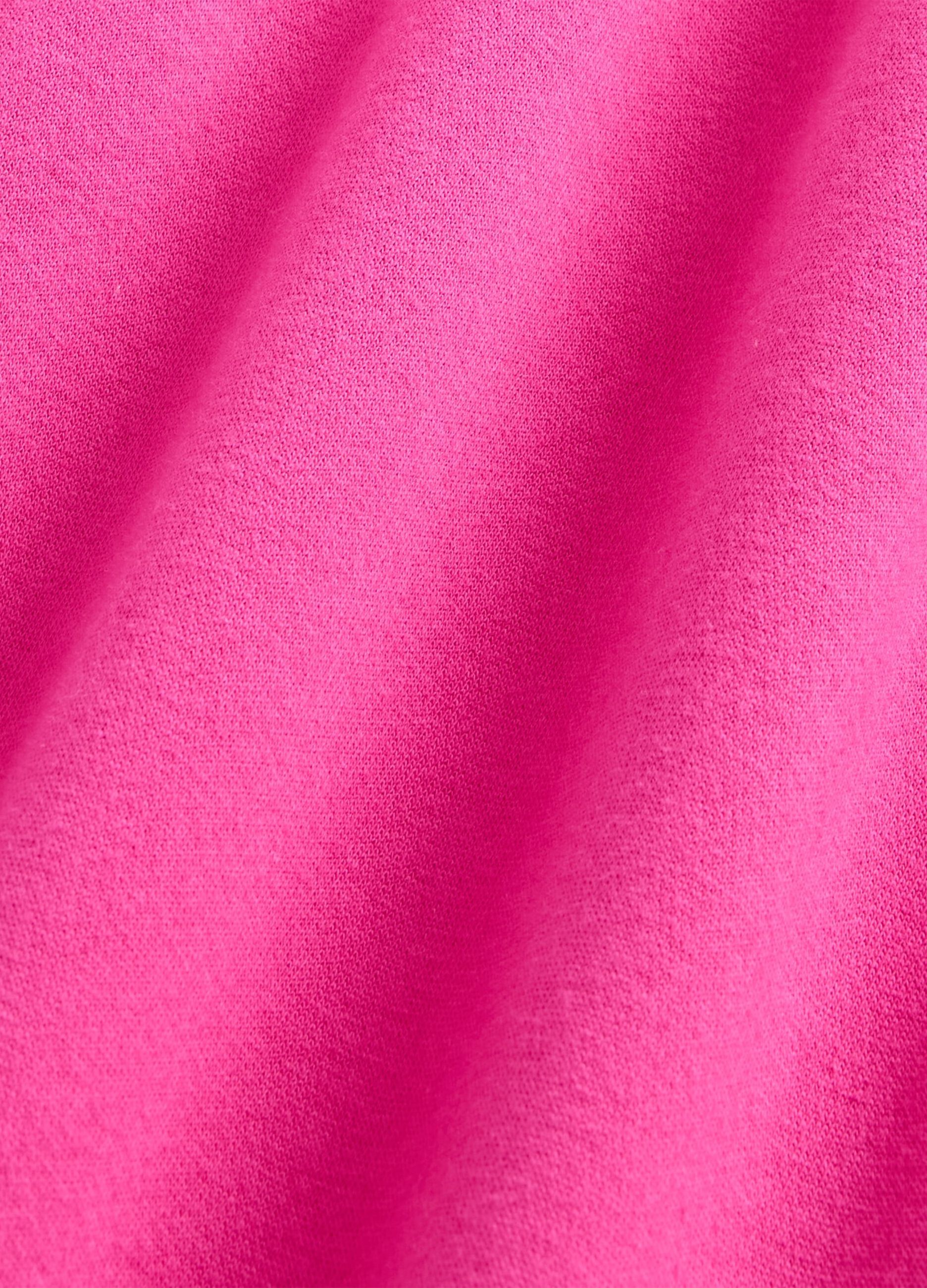 Pantaloni rosa per bambina in misto cotone e poliestere_4