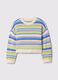 Green and light blue pullover in striped cotton_3