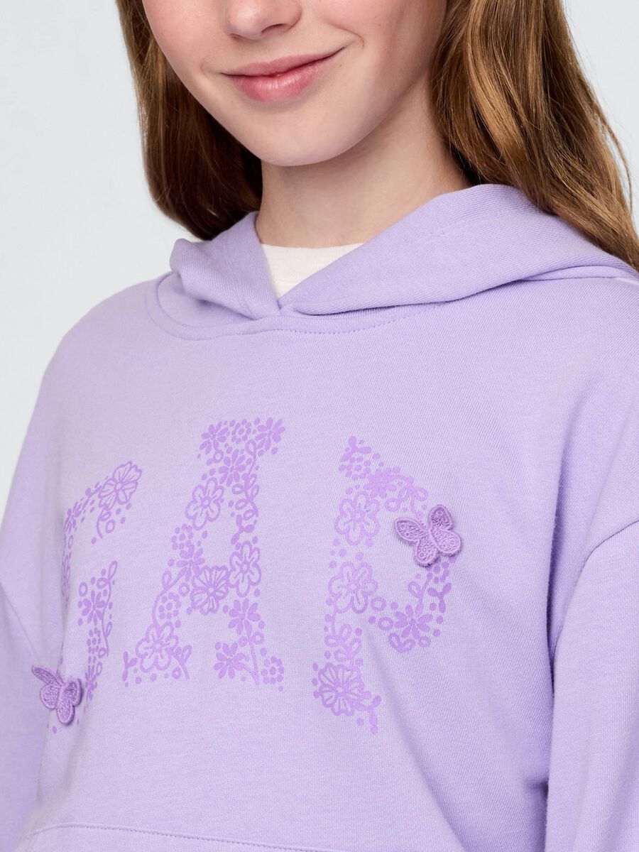 Felpa cappuccio viola GAP Kids Bambina_3