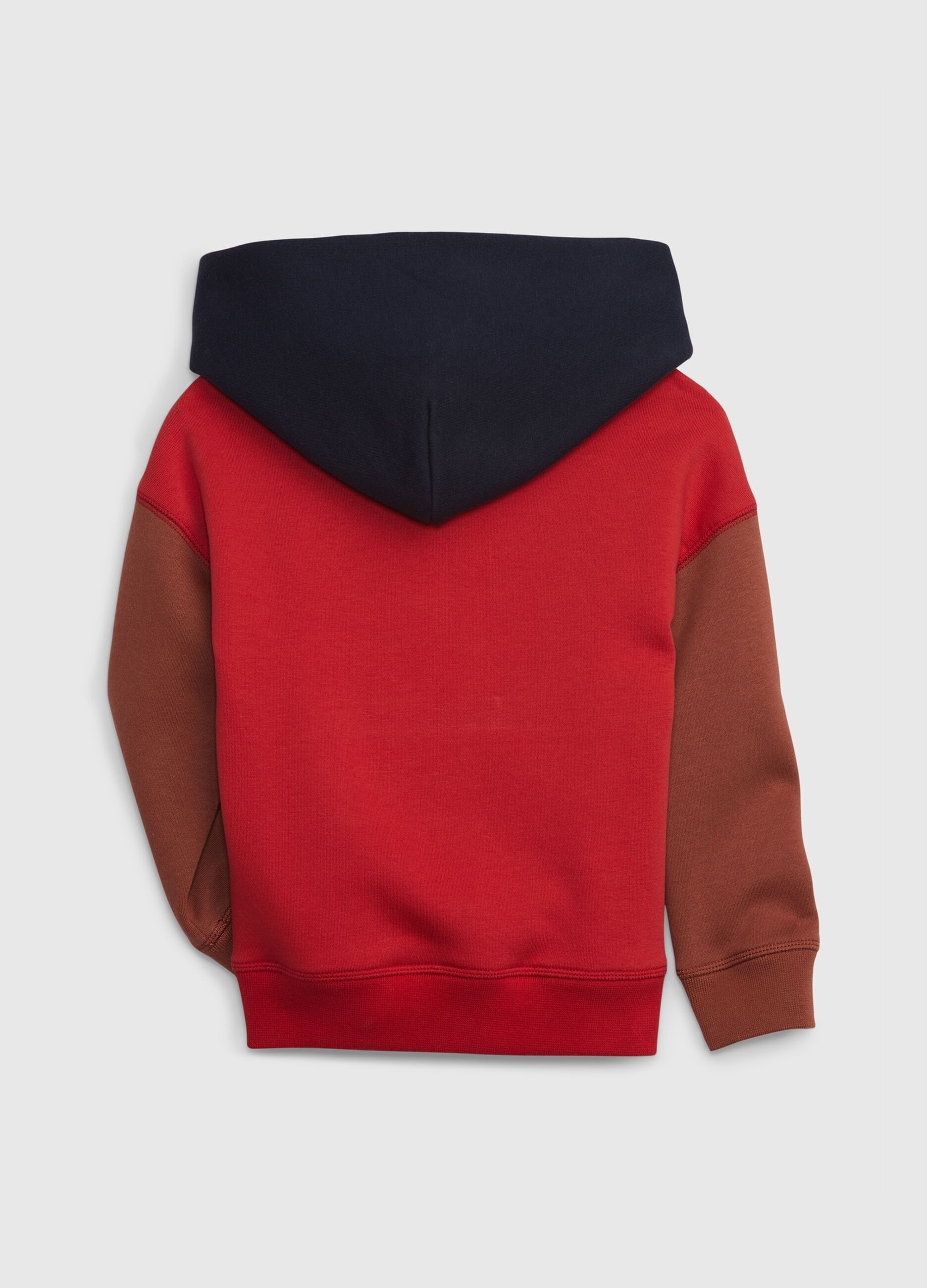 Hoodie with bouclé logo patch_1