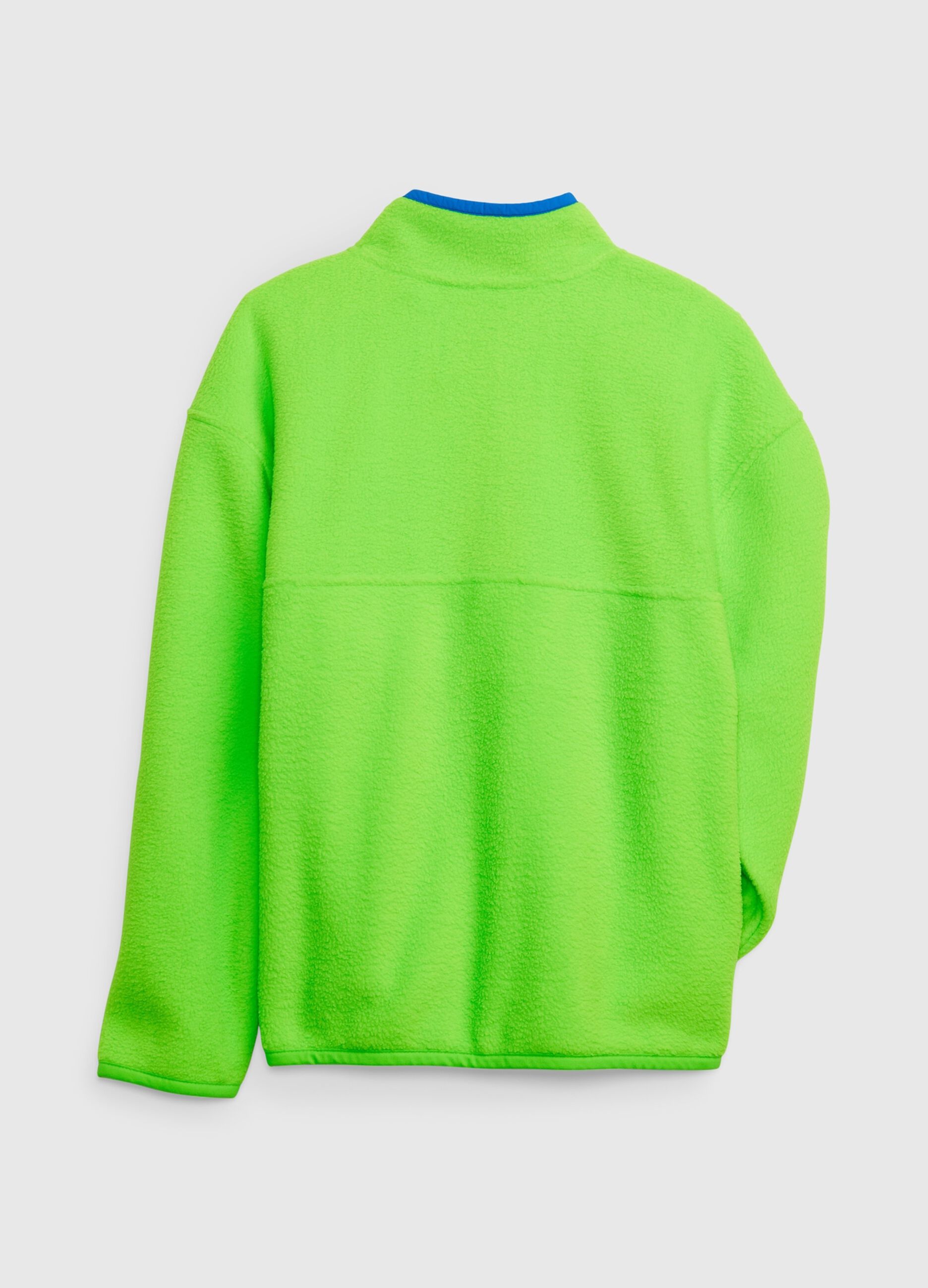 Fleece sweatshirt with snap-button fastening_1