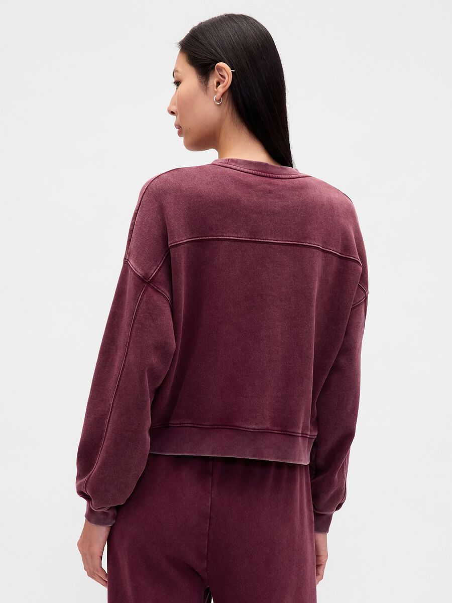 Felpa viola in misto cotone Donna_1