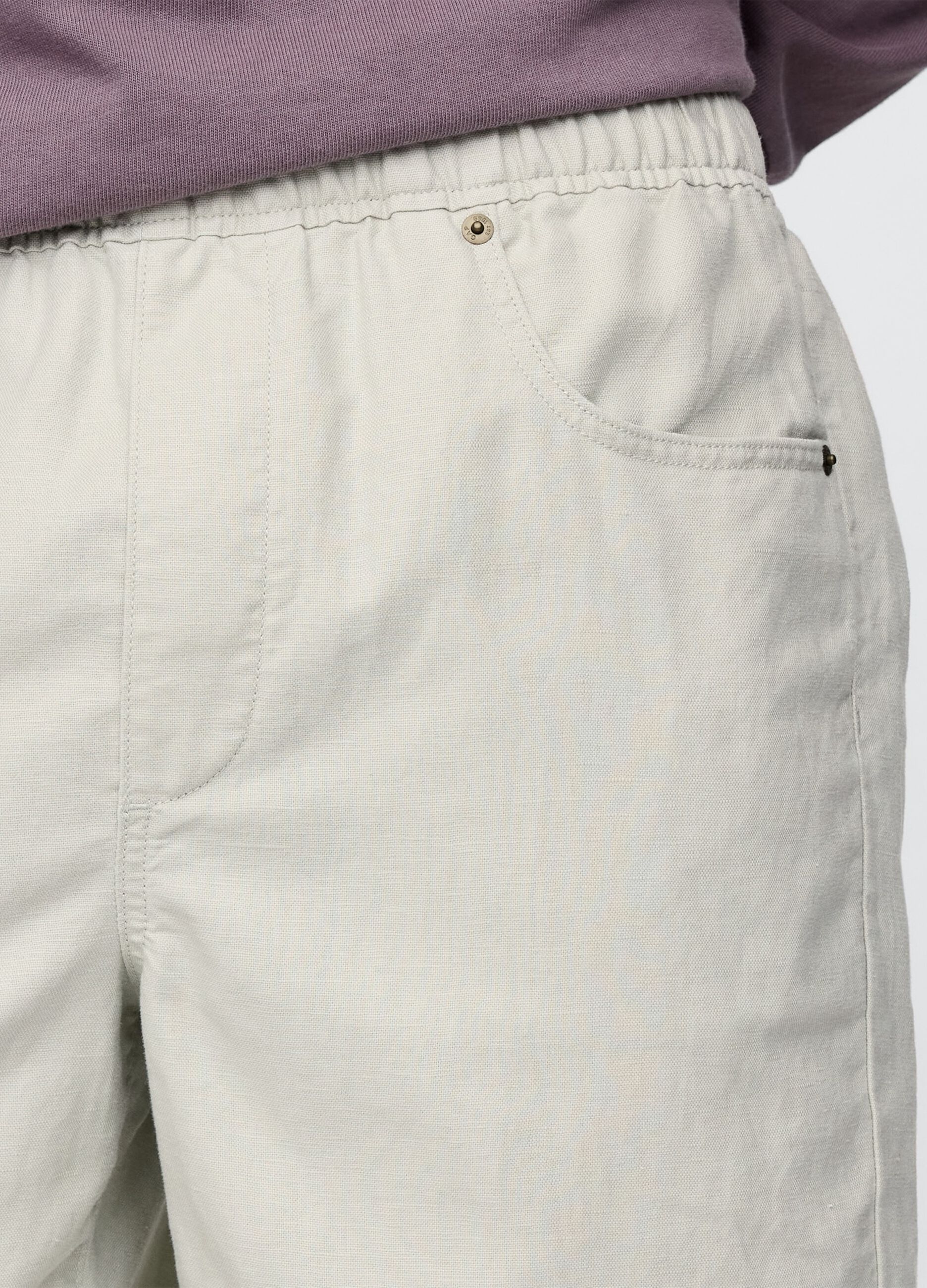 Pantaloncini beige in lino e cotone Gap_3