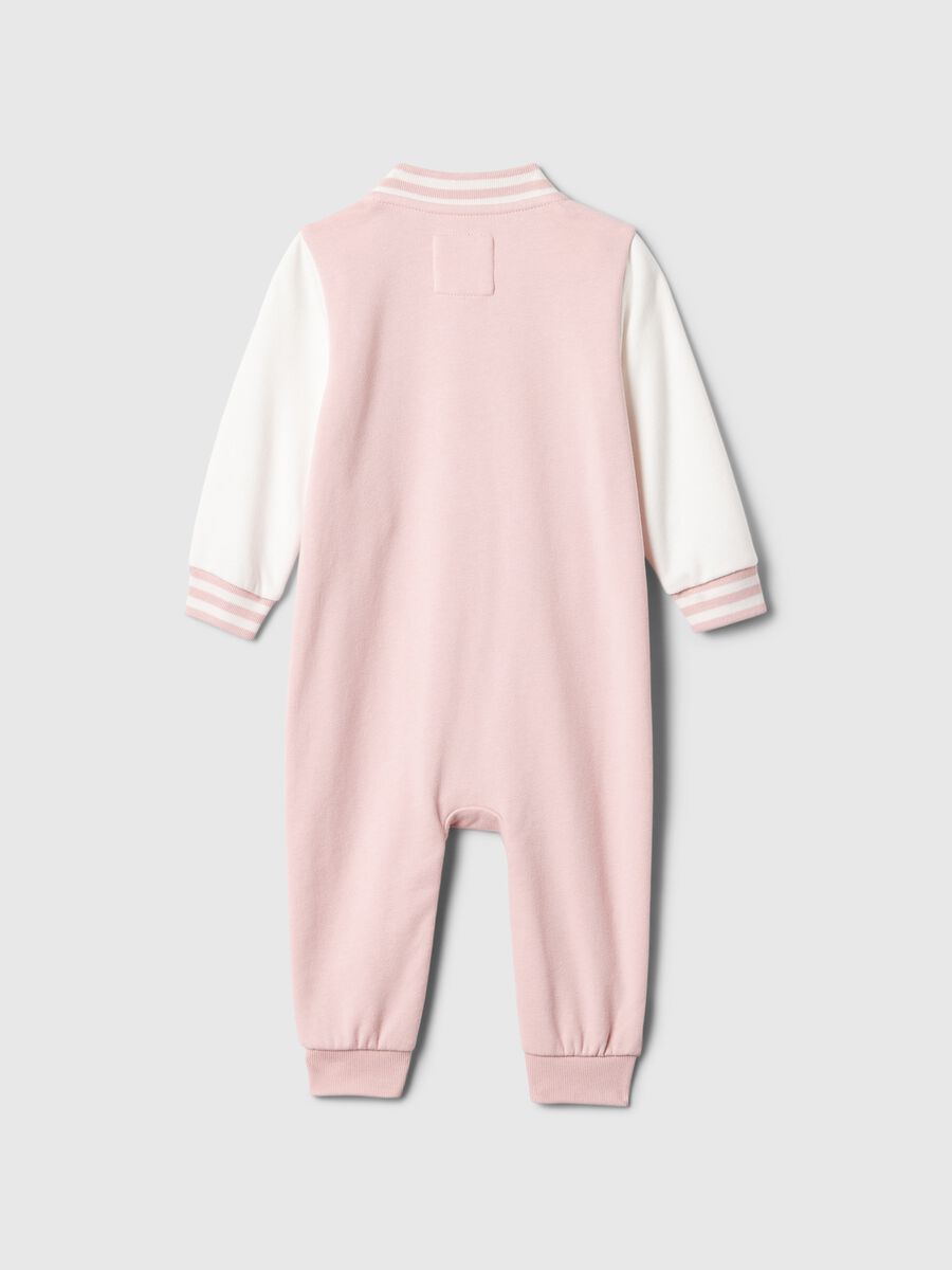 Tutina varsity con ricamo orsetto e lettering Neonato_1