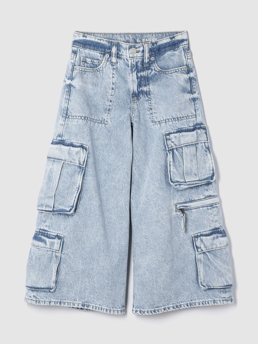 Jeans baggy fit multi tasche Bambina_0