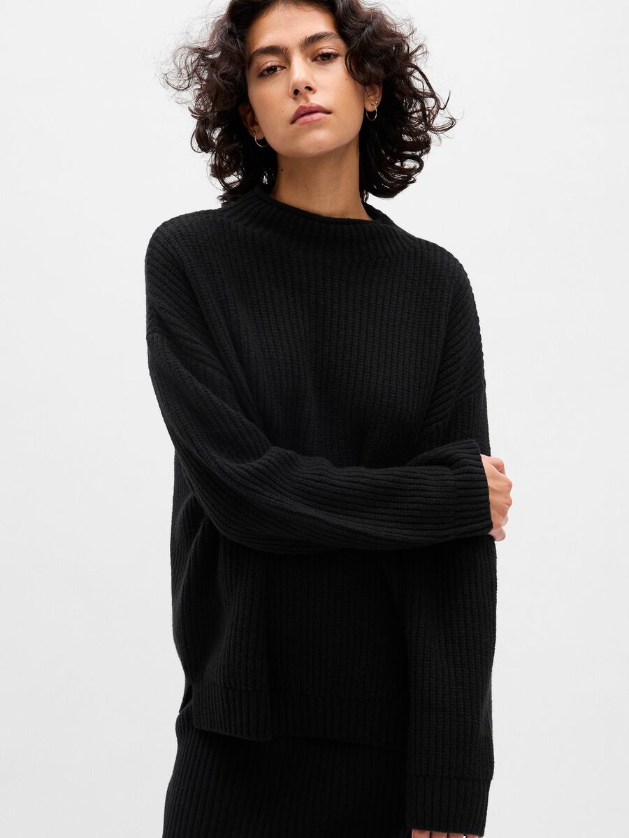Oversized pullover with slits Woman_0