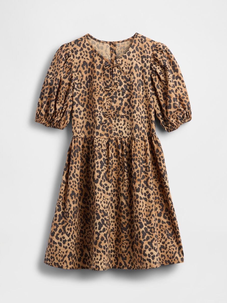 Brown Dress with Leopard Print Girl_2