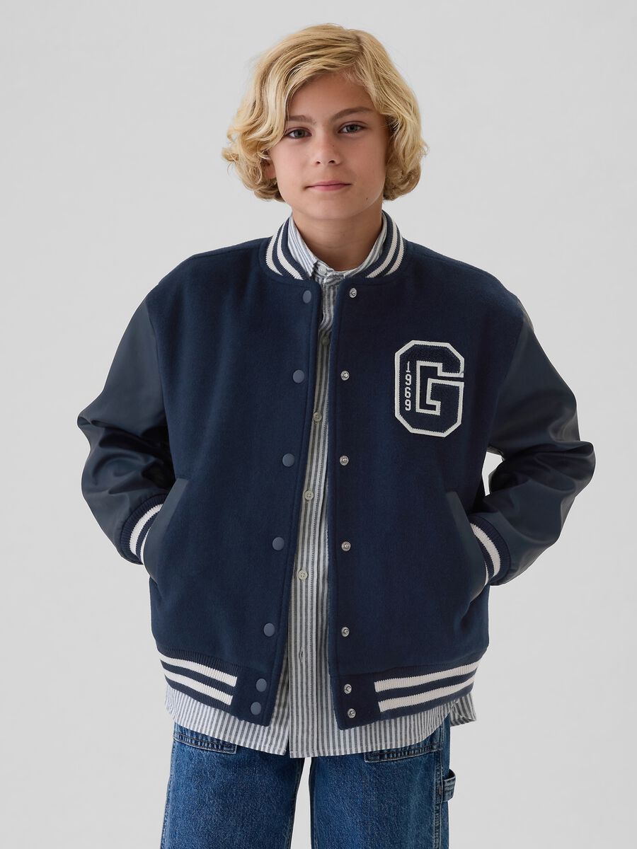 Giacca varsity con logo Unisex_3