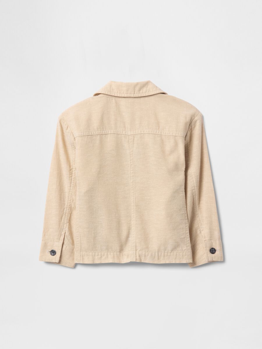 Giacca beige in lino e cotone Uomo_1