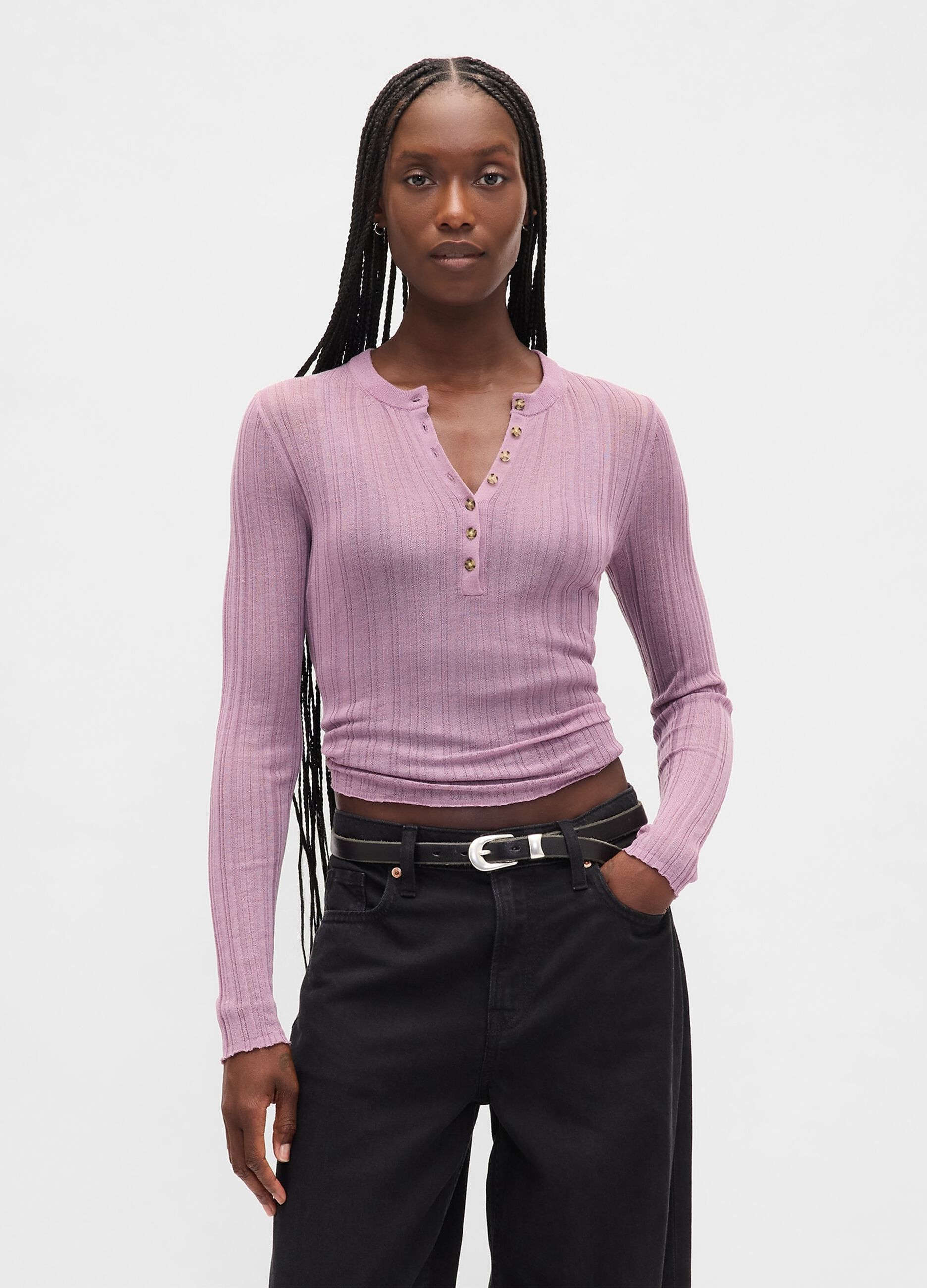 Maglione con bottoni