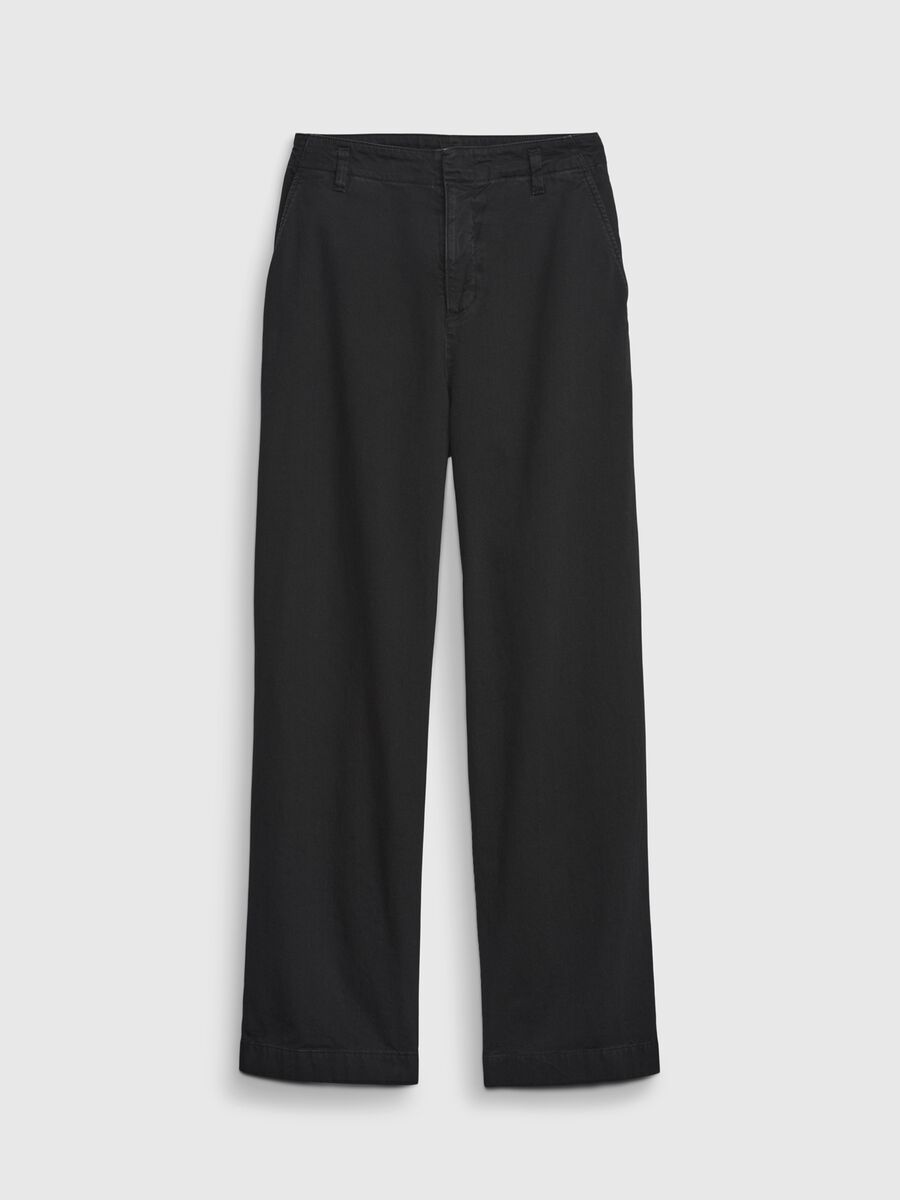 Pantaloni loose fit con vita media Donna_5