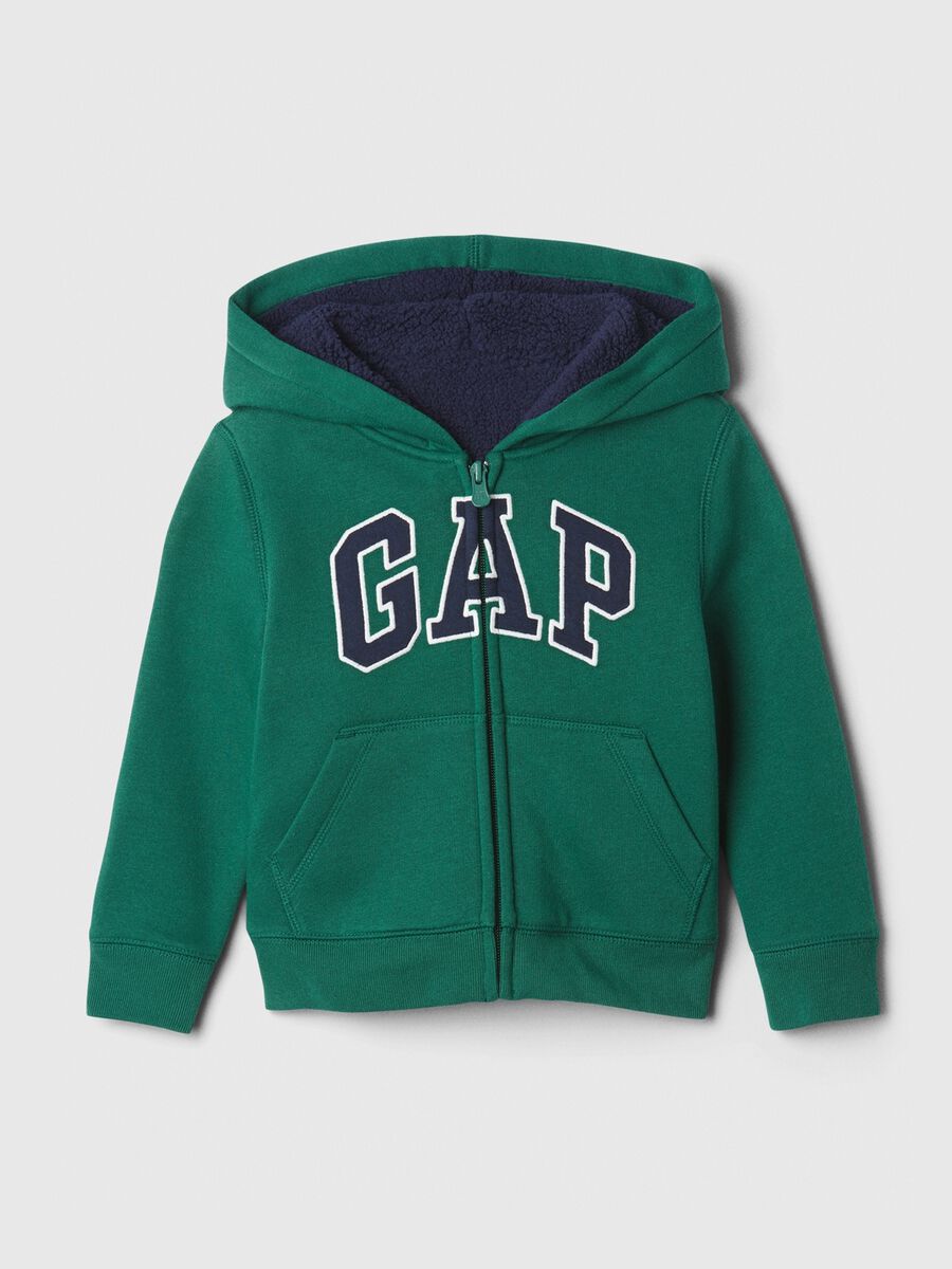 Full-zip con cappuccio interno in sherpa Bimbo_0