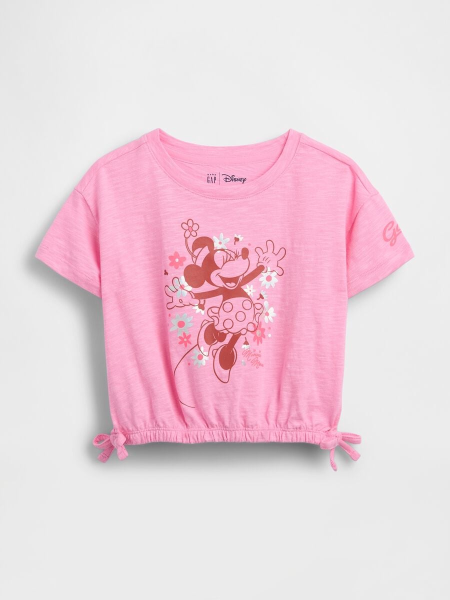T-shirt Minnie Disney a maniche corte in puro cotone Bimba_0