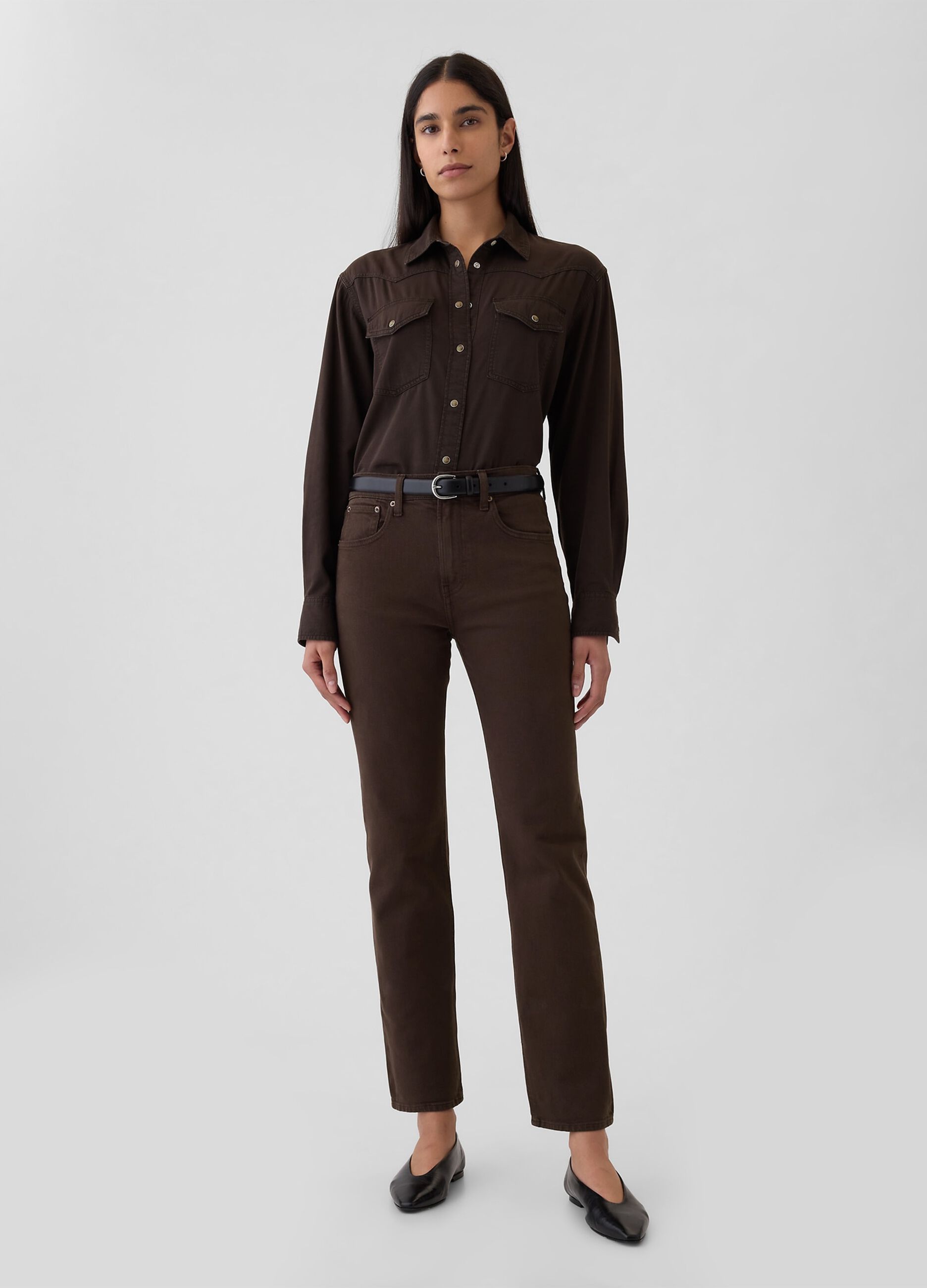 Straight-fit trousers in stretch cotton