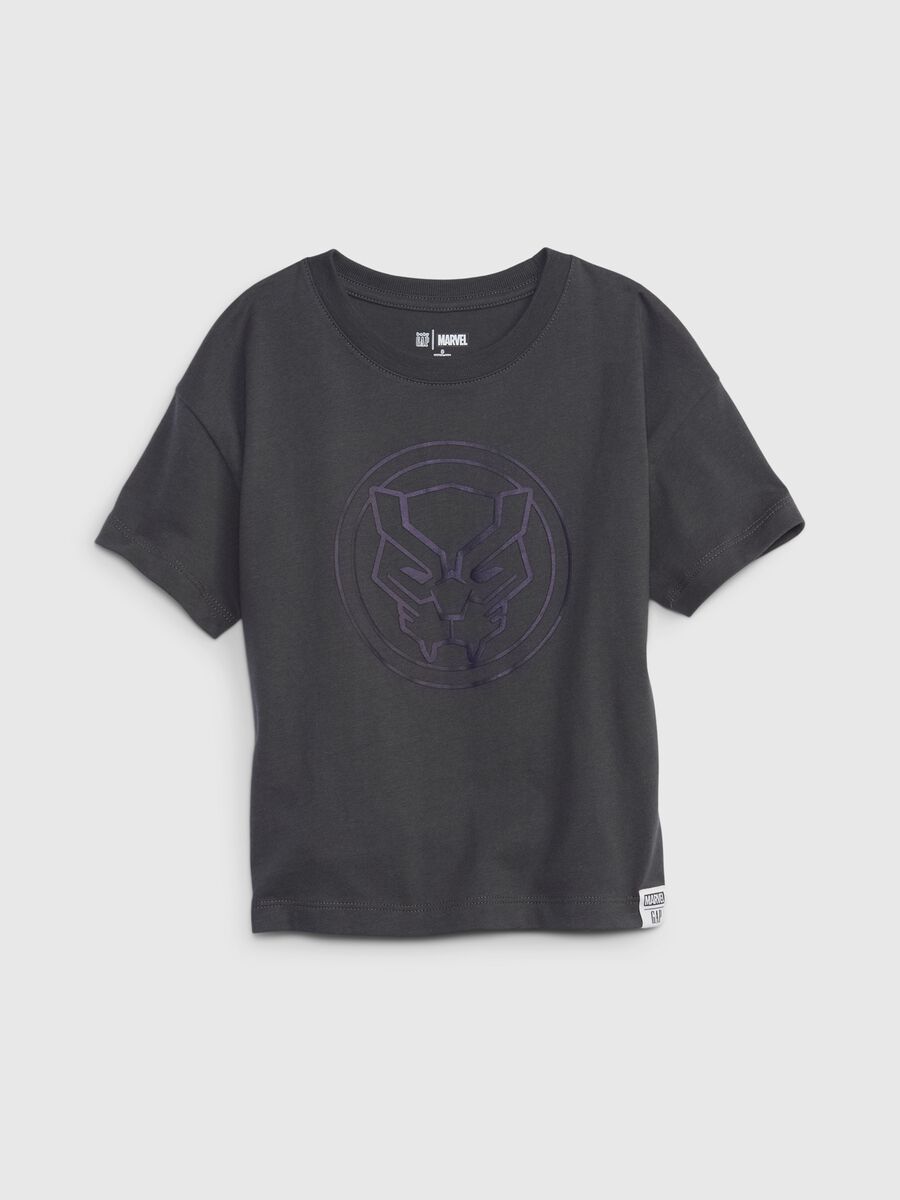 T-shirt oversize stampa Black Panther Neonato_0