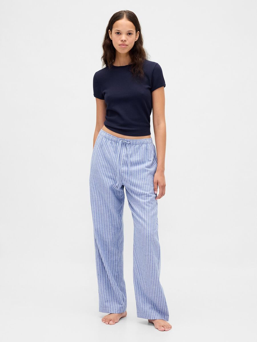 Pigiama azzurro in cotone Donna_0