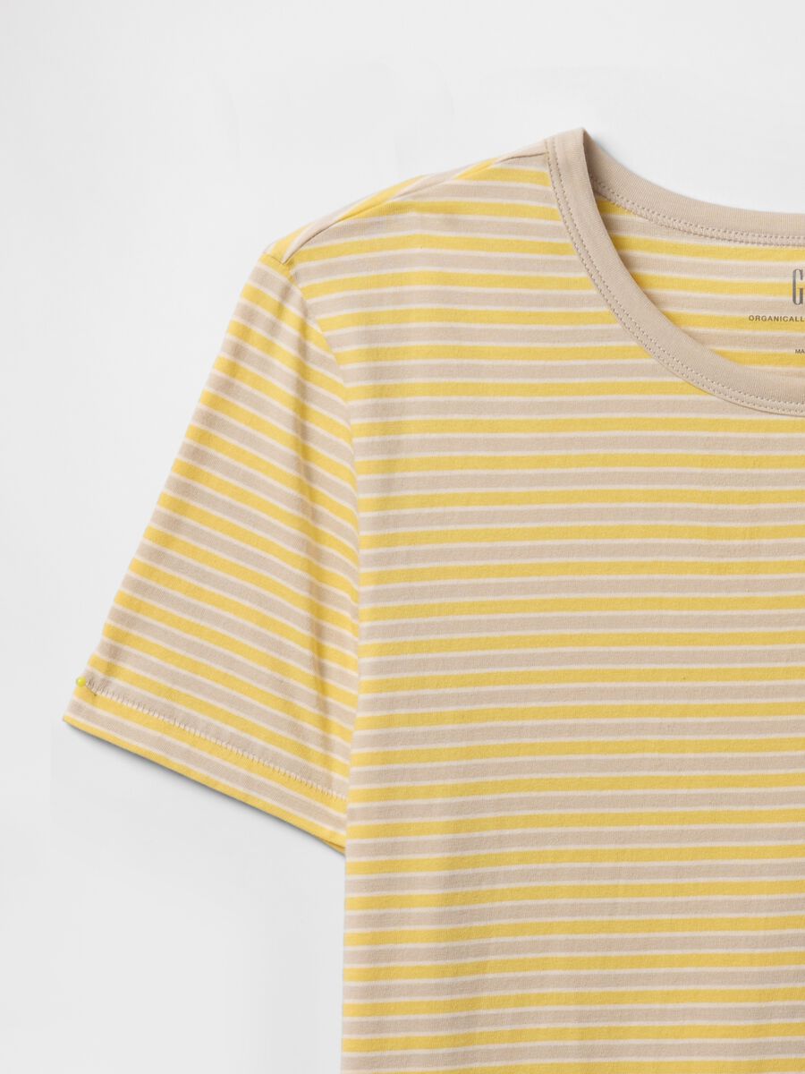 T-shirt a righe gialle in cotone Gap Donna_4