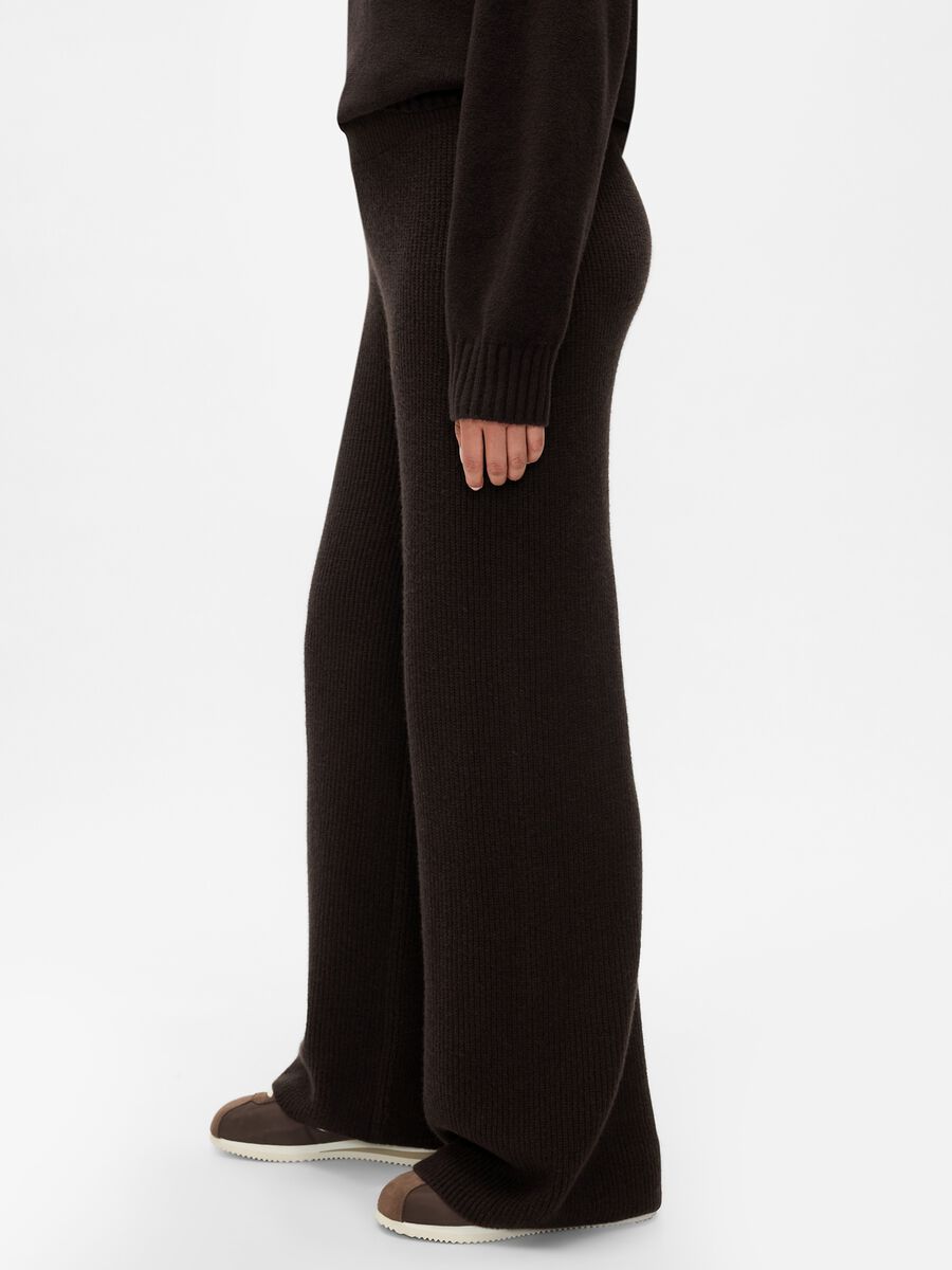 Pantalone a gamba larga a costine Donna_3