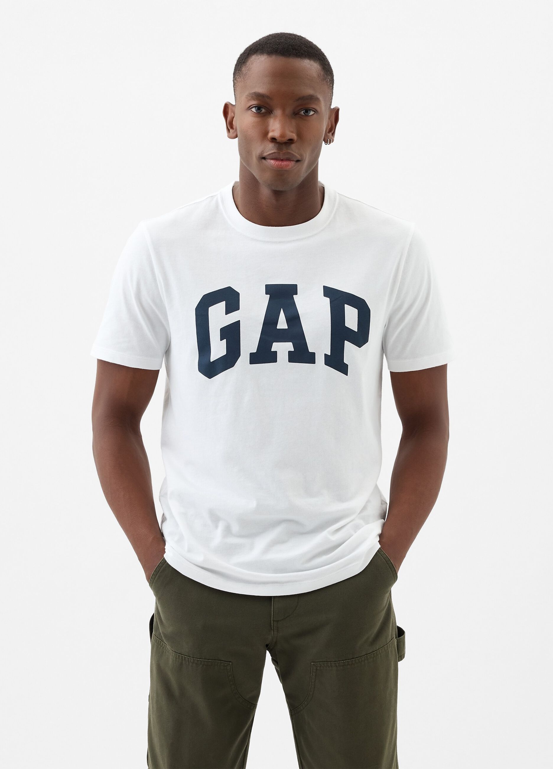T-shirt in cotone con stampa logo