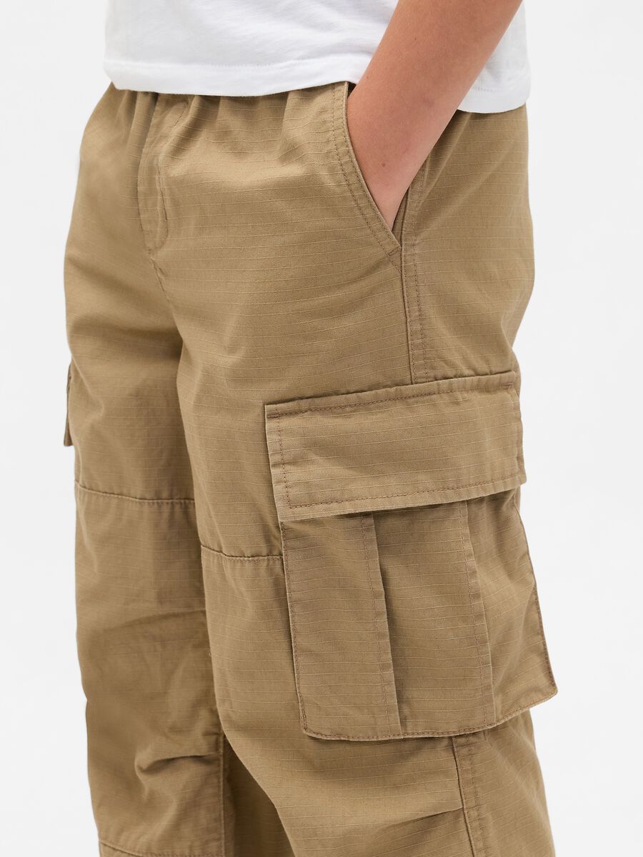 Beige Cargo Trousers Boy_3