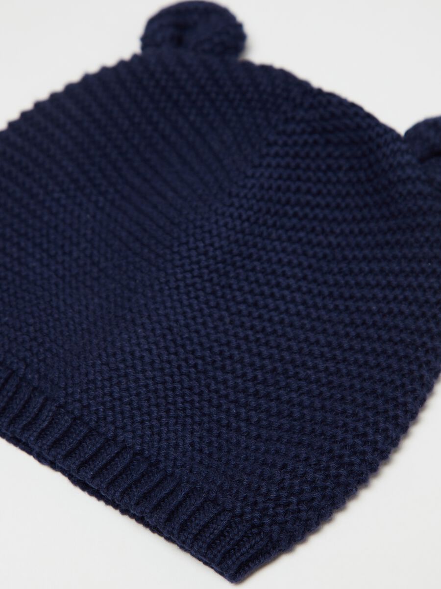 Berretto in maglia con orecchie Neonato_1