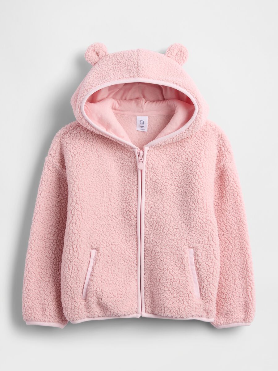 Pink Hoodie with Zip Girl_0