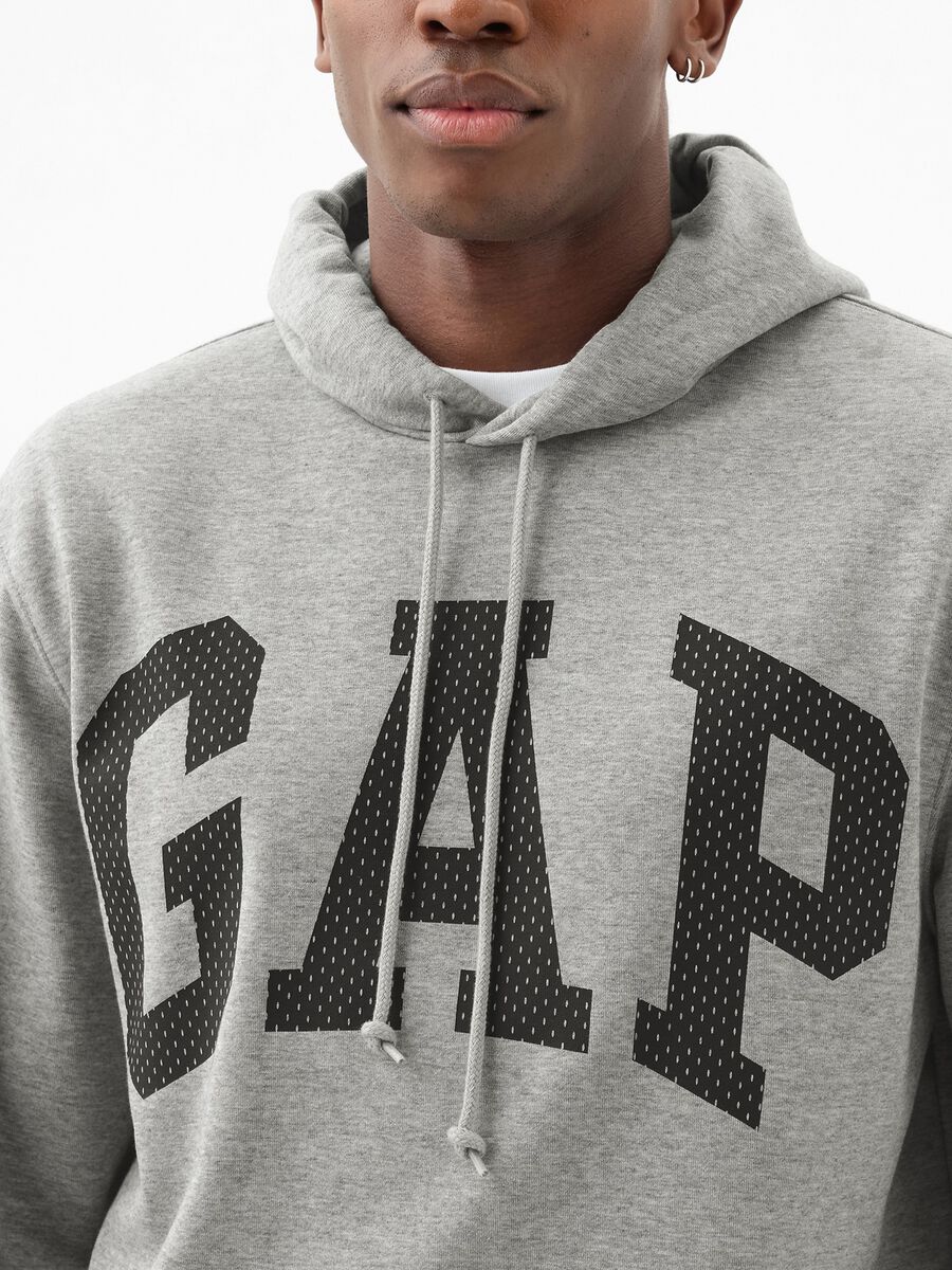 Felpa con cappuccio stampa maxi logo Uomo_2
