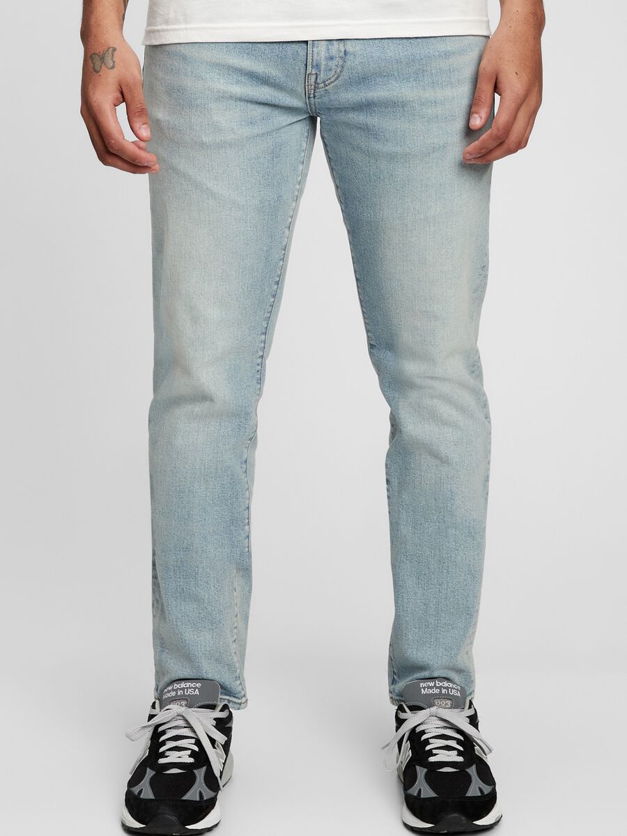 Jeans slim fit con scoloriture Uomo_2