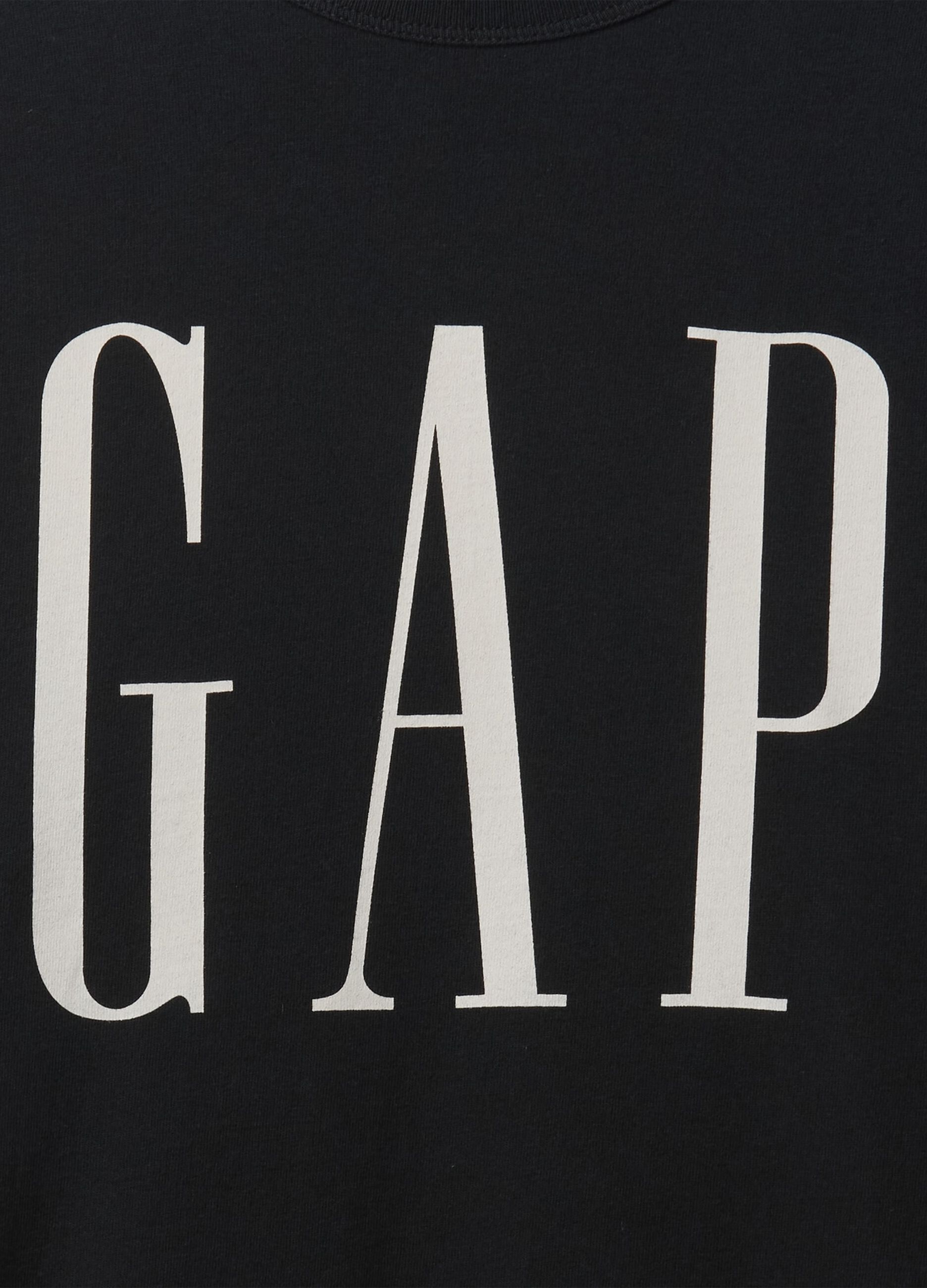 T-shirt a maniche lunghe nera in cotone GAP_4