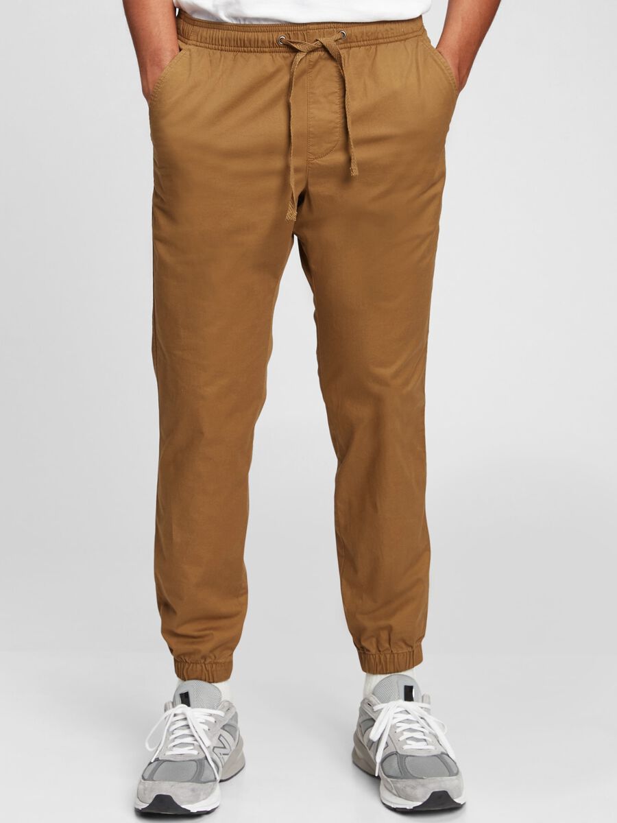Joggers in tela con coulisse Uomo_0